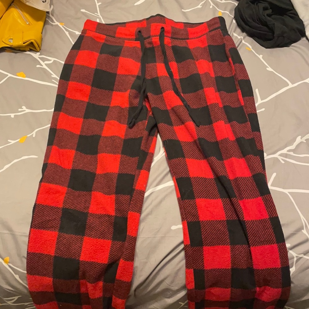 Black and red pants